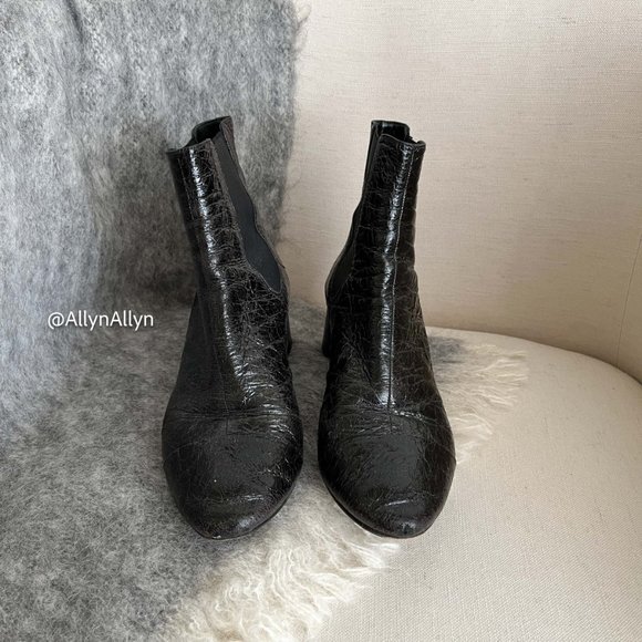 Isabel Marant Shoes - Isabel Marant RARE Black Crinkle Leather Booties